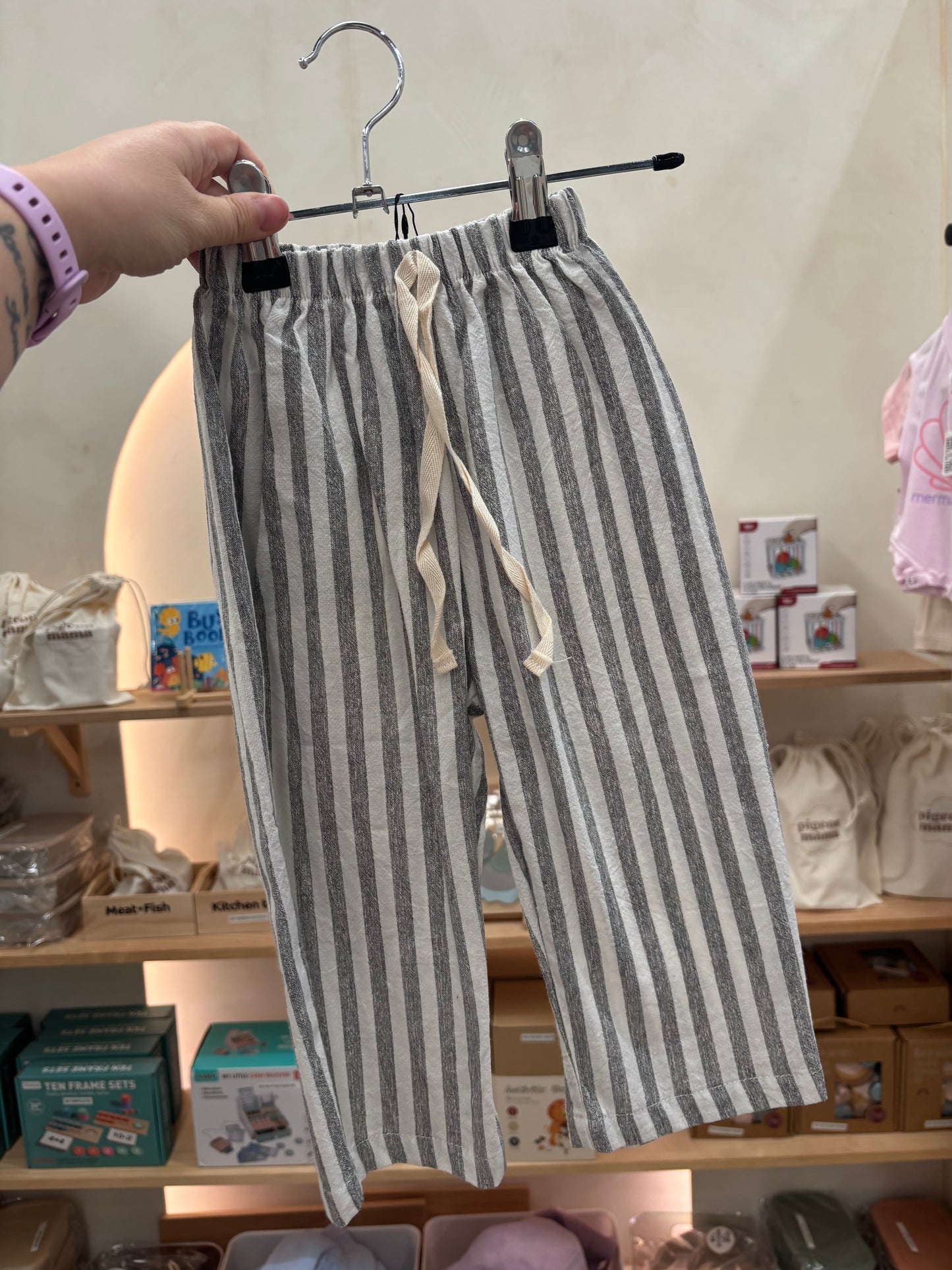Linen Stripe Pants
